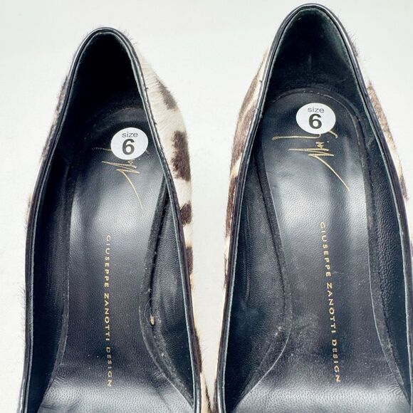 GIUSEPPE ZANOTTI | Ombré Animal Print Calf Hair Pump Heels Women’s Size 36.5 (6) - Picture 9 of 11